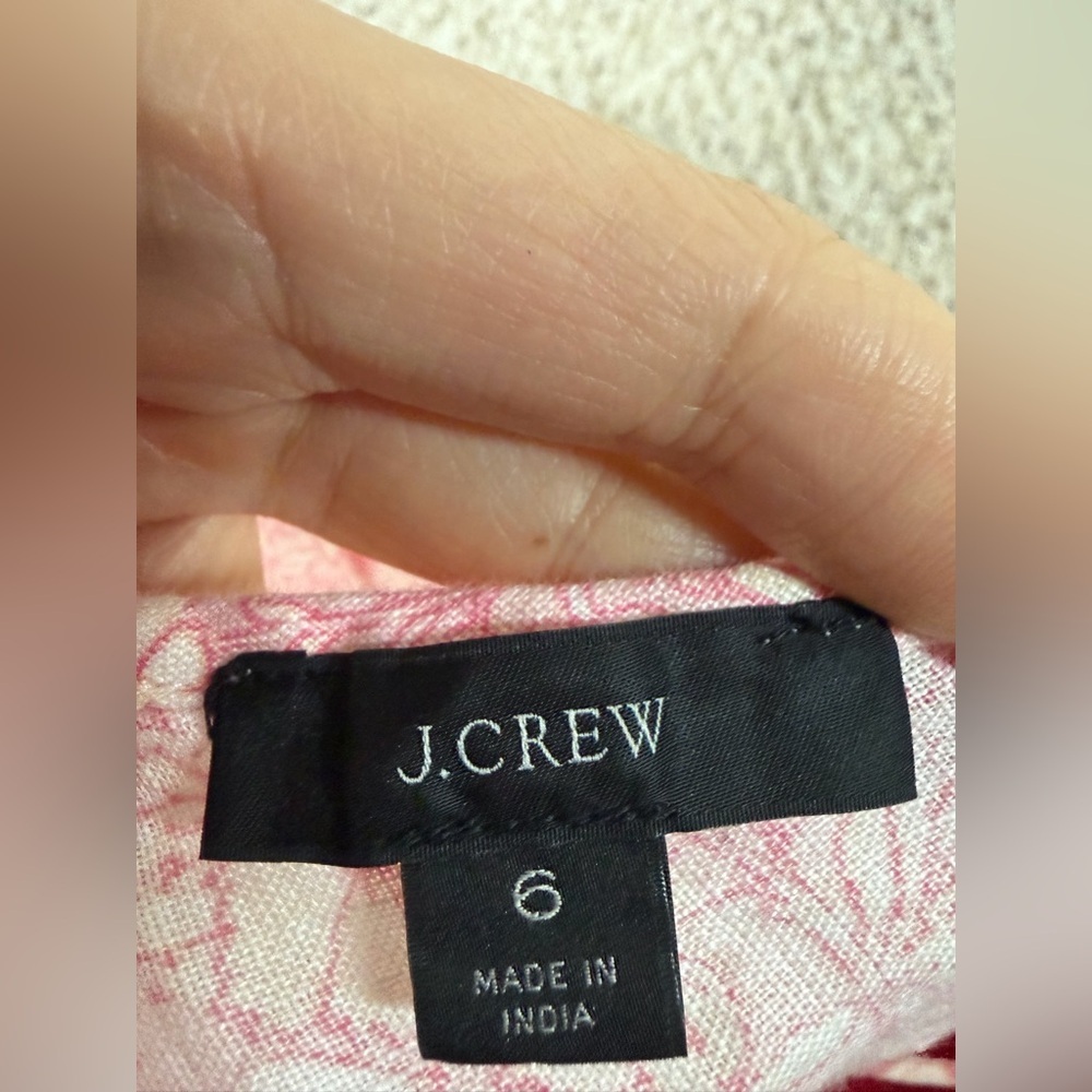 J. Crew Pink Floral Women's Blouse size 6 - Picture 2 of 5